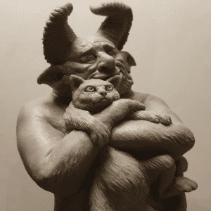 Blissful Demon with Grumpy Cat